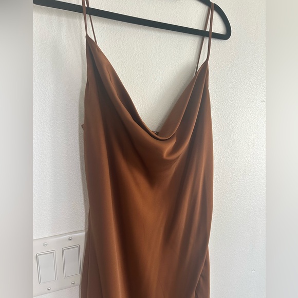 Lulu's Chic Brown Backless Dress - Picture 6 of 11